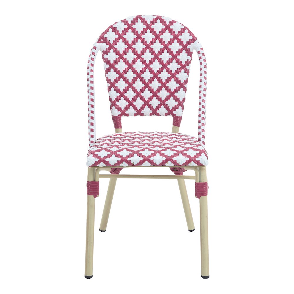 Misea Transitional Aluminum Woven Patio Chair (Set of 2)