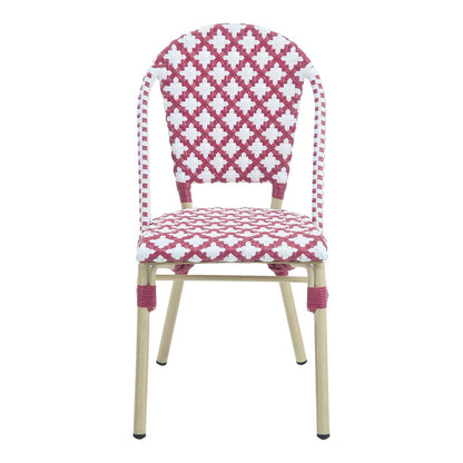 Misea Transitional Aluminum Woven Patio Chair (Set of 2)