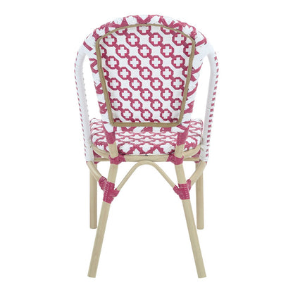 Misea Transitional Aluminum Woven Patio Chair (Set of 2)
