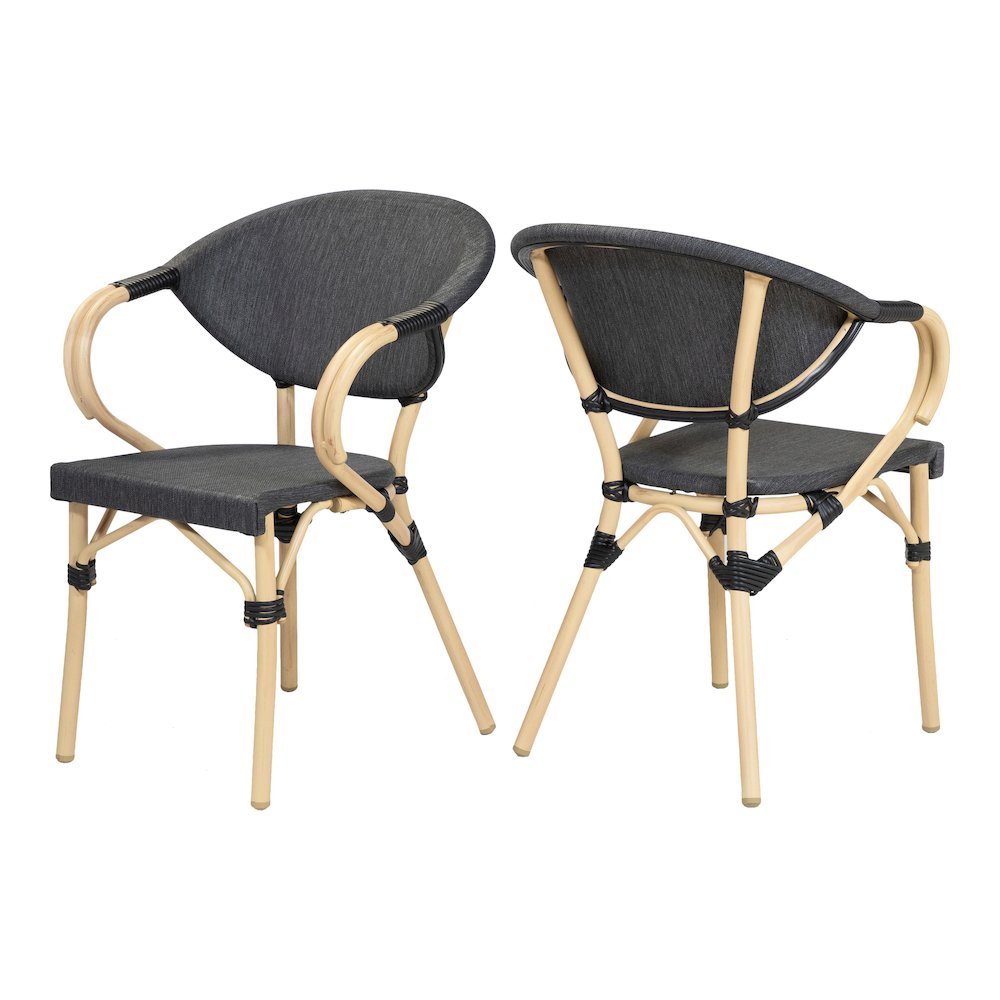 Borda Aluminum Patio Arm Chair (Set of 2)