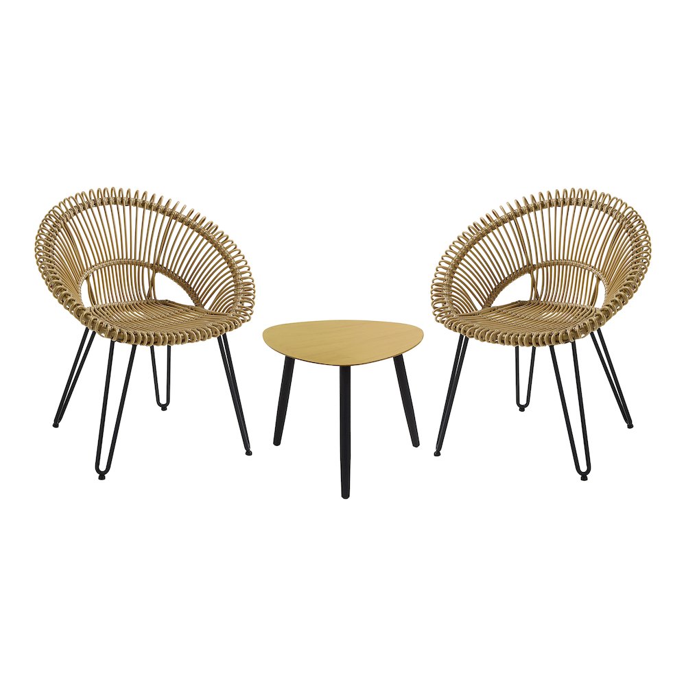 Burkina 3-Piece Aluminum Outdoor Bistro Set