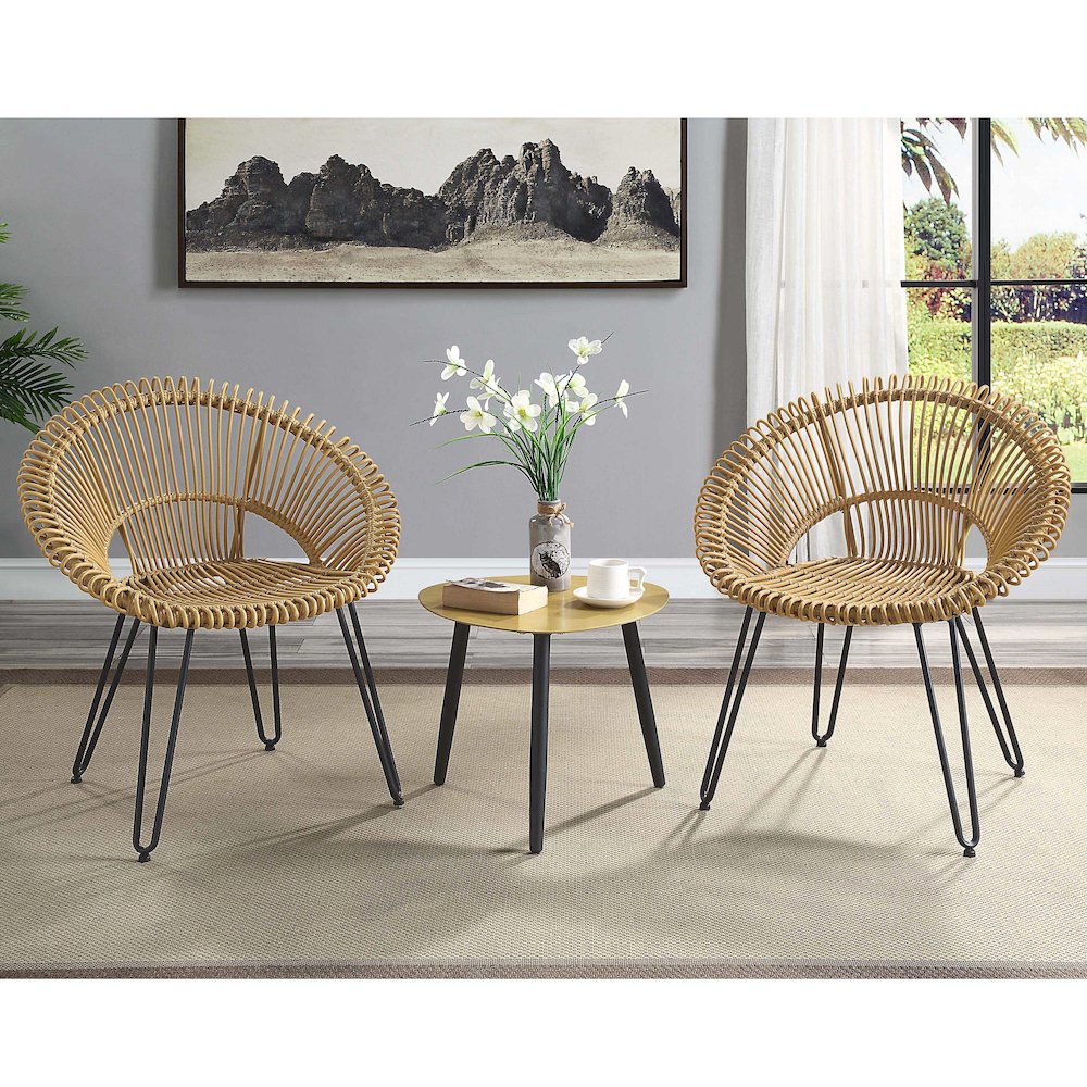 Burkina 3-Piece Aluminum Outdoor Bistro Set