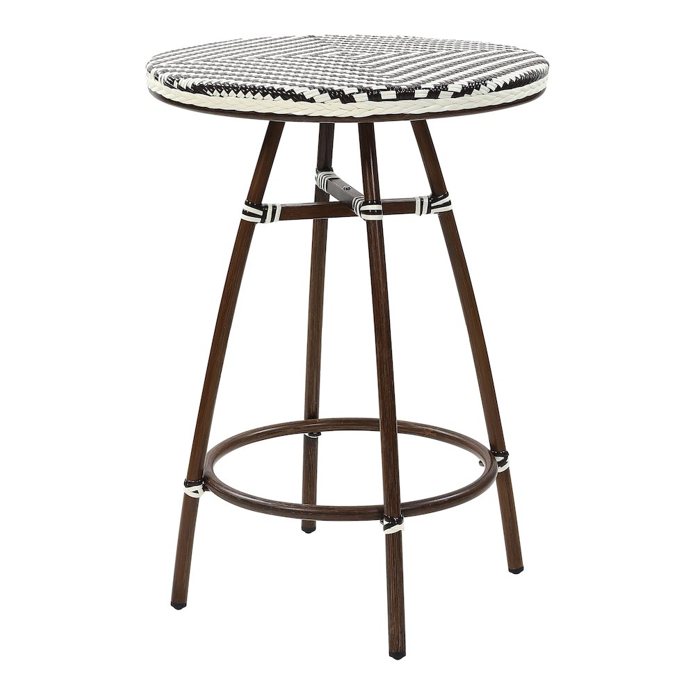 Saginaw Aluminum 3-Piece Patio Dining Table Set in Brown