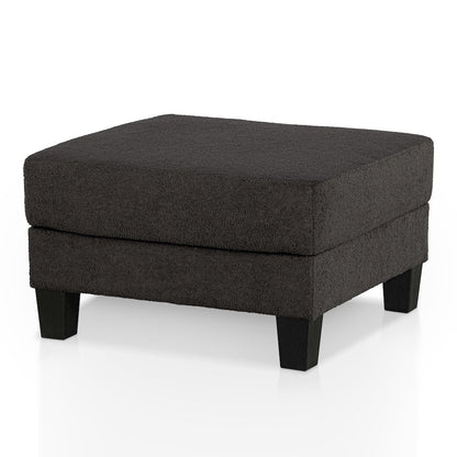 Reese Wood Frame Fabric Storage Ottoman, Grey