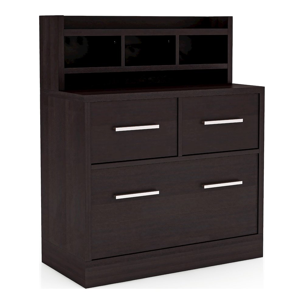 Jonah Wood Multi-Storage Filing Cabinet in Cappuccino