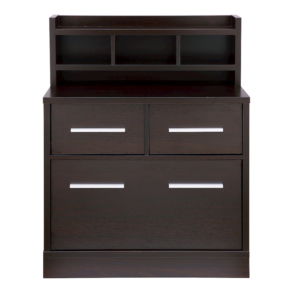 Jonah Wood Multi-Storage Filing Cabinet in Cappuccino