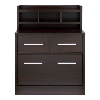 Jonah Wood Multi-Storage Filing Cabinet in Cappuccino