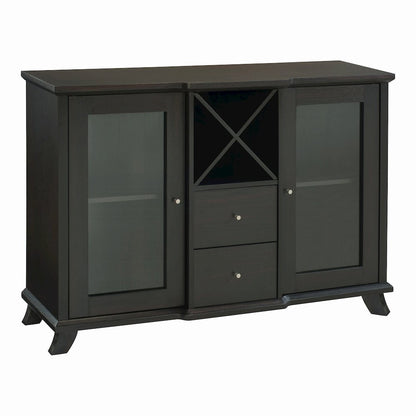 Anglex Wood Buffet with Wine Rack in Cappuccino