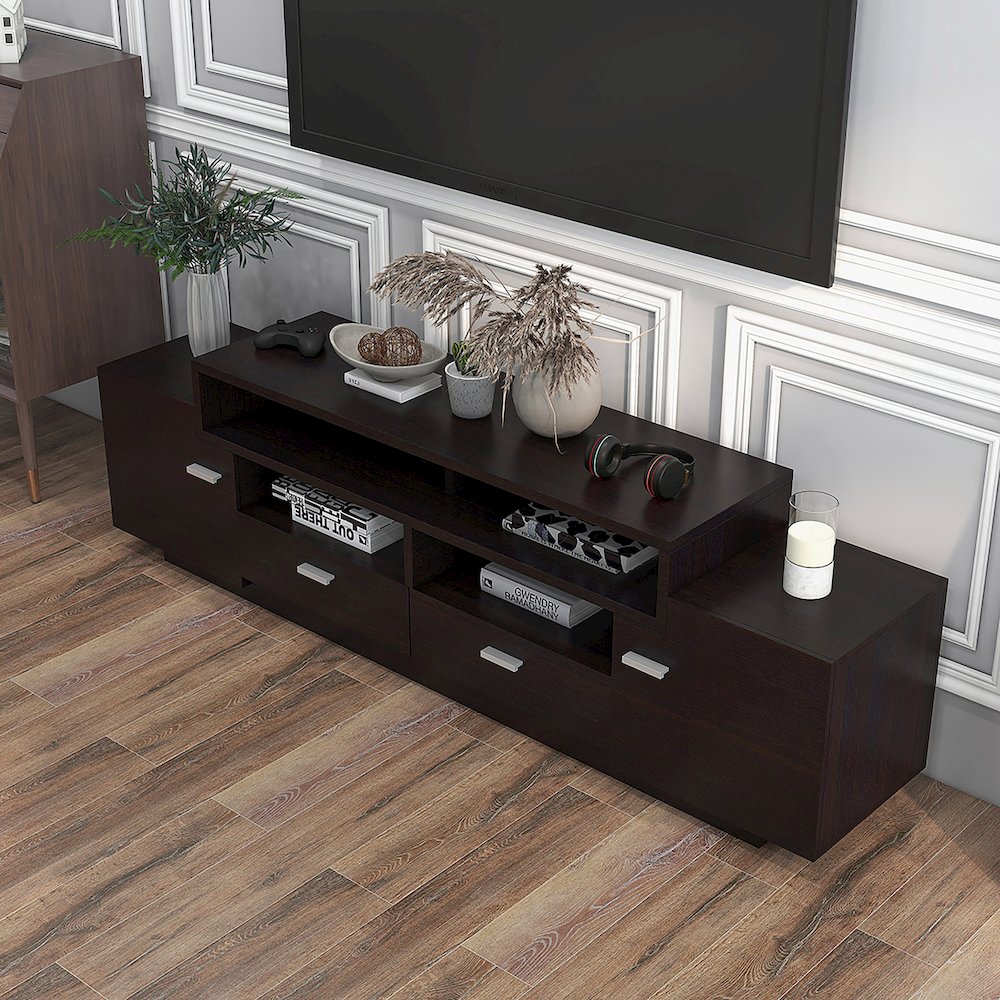 Braswell Wood Multi-Storage 72-Inch TV Stand