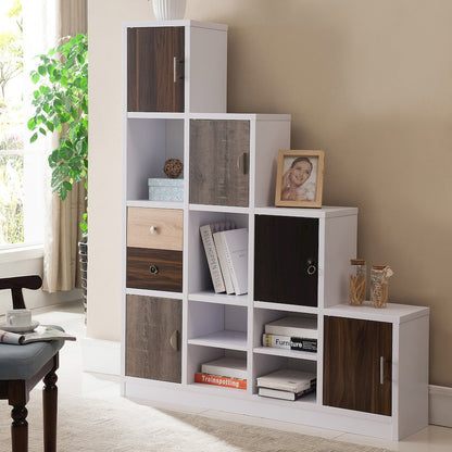 Newark Contemporary Wood Multi-Cube Bookcase in White