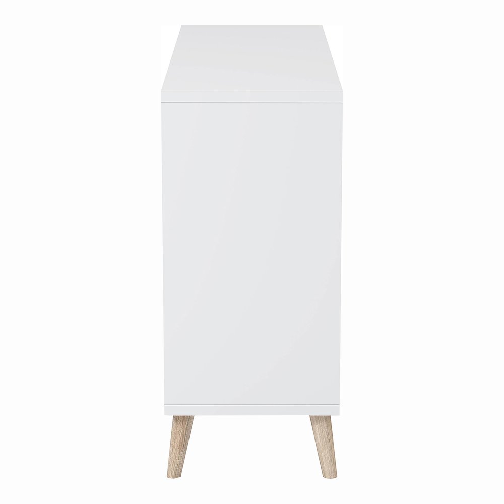 Vaughn Transitional Wood 10-Bottle Wine Rack in White
