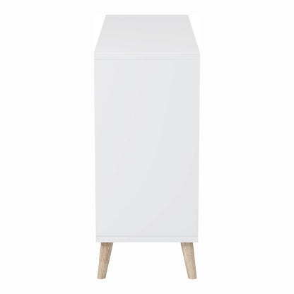 Vaughn Transitional Wood 10-Bottle Wine Rack in White