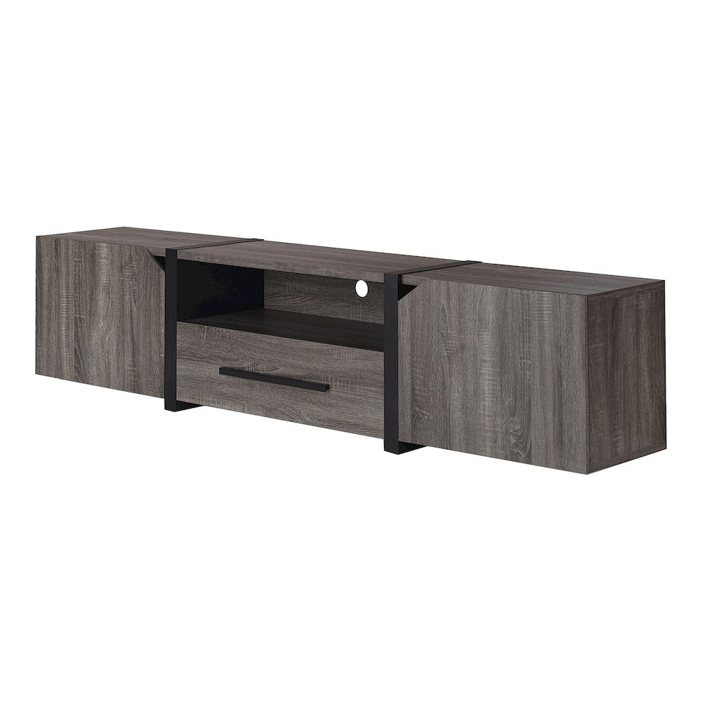 Diego Rustic Wood 81.5-Inch TV Stand