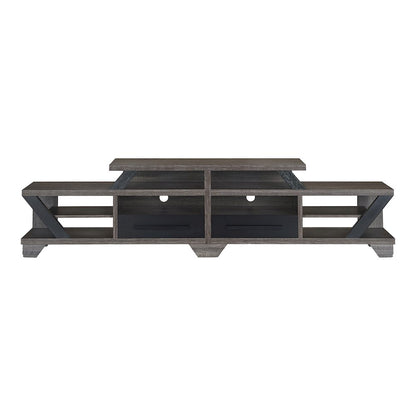 Dixon Rustic Wood 82-Inch TV Stand in Distressed Gray