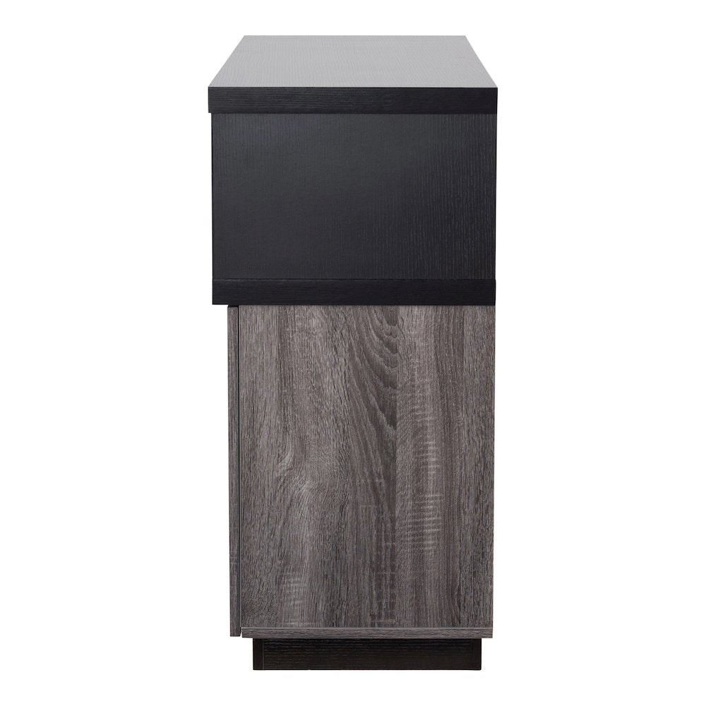Sauterne Wood Multi-Storage Buffet in Distressed Gray