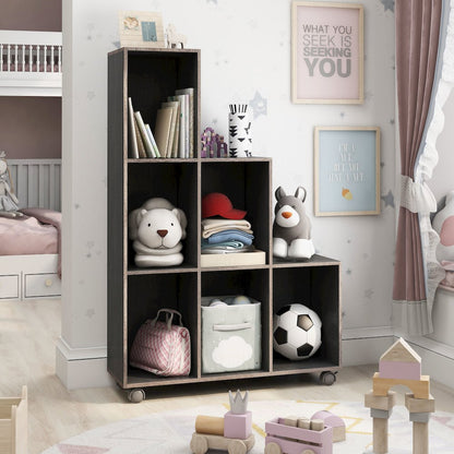 Chapin Wood 6-Compartment Bookcase