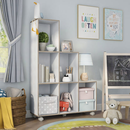 Chapin Wood 6-Compartment Bookcase