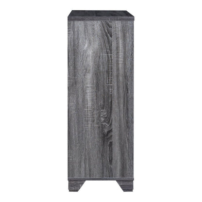 Morchi Modern Wood 12-Bottle Buffet in Dark Gray