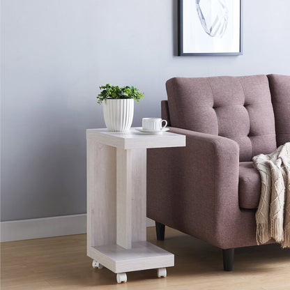 Vecker Modern Wood Mobile End Table