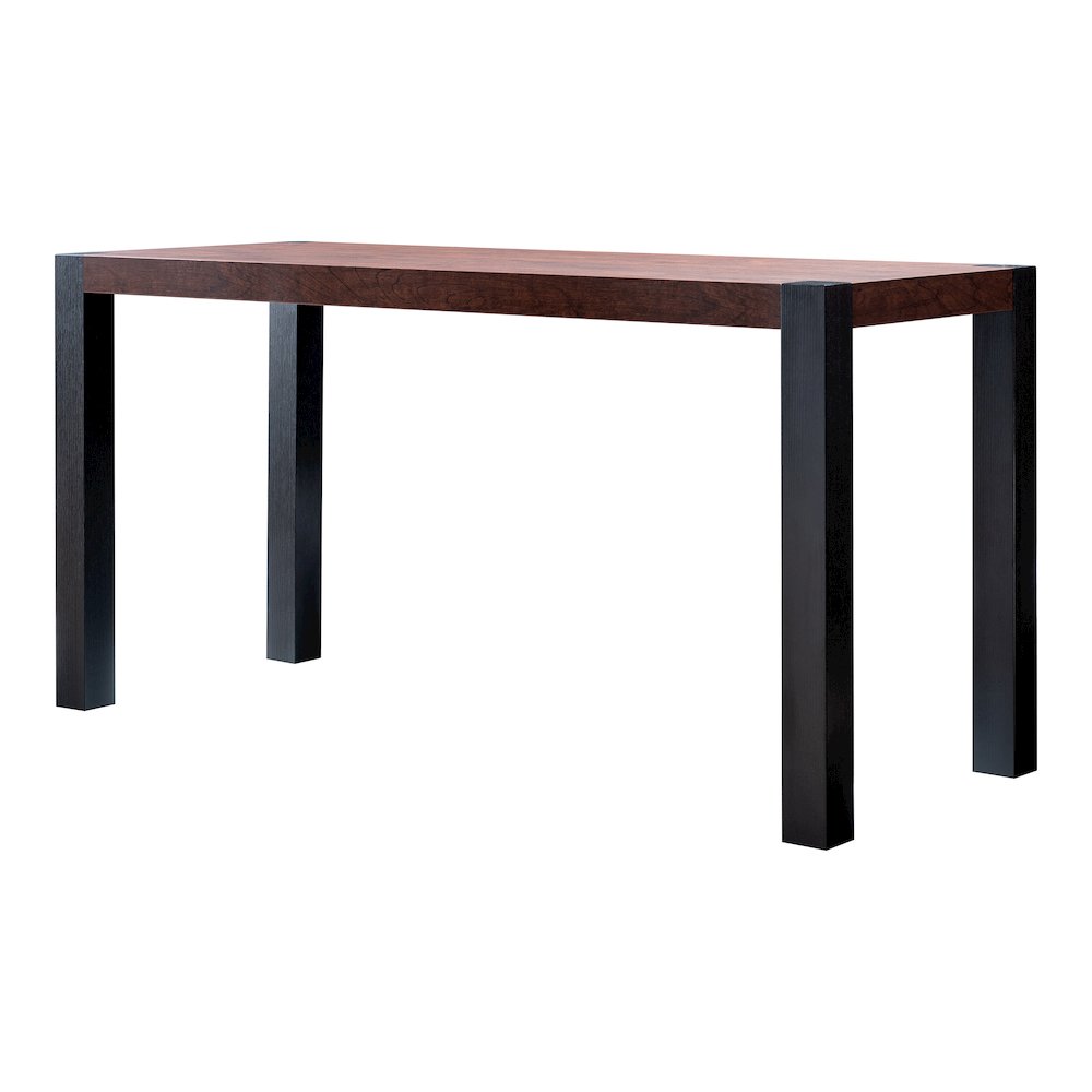 Sedge Wood Rectangle Dining Table in Walnut and Black