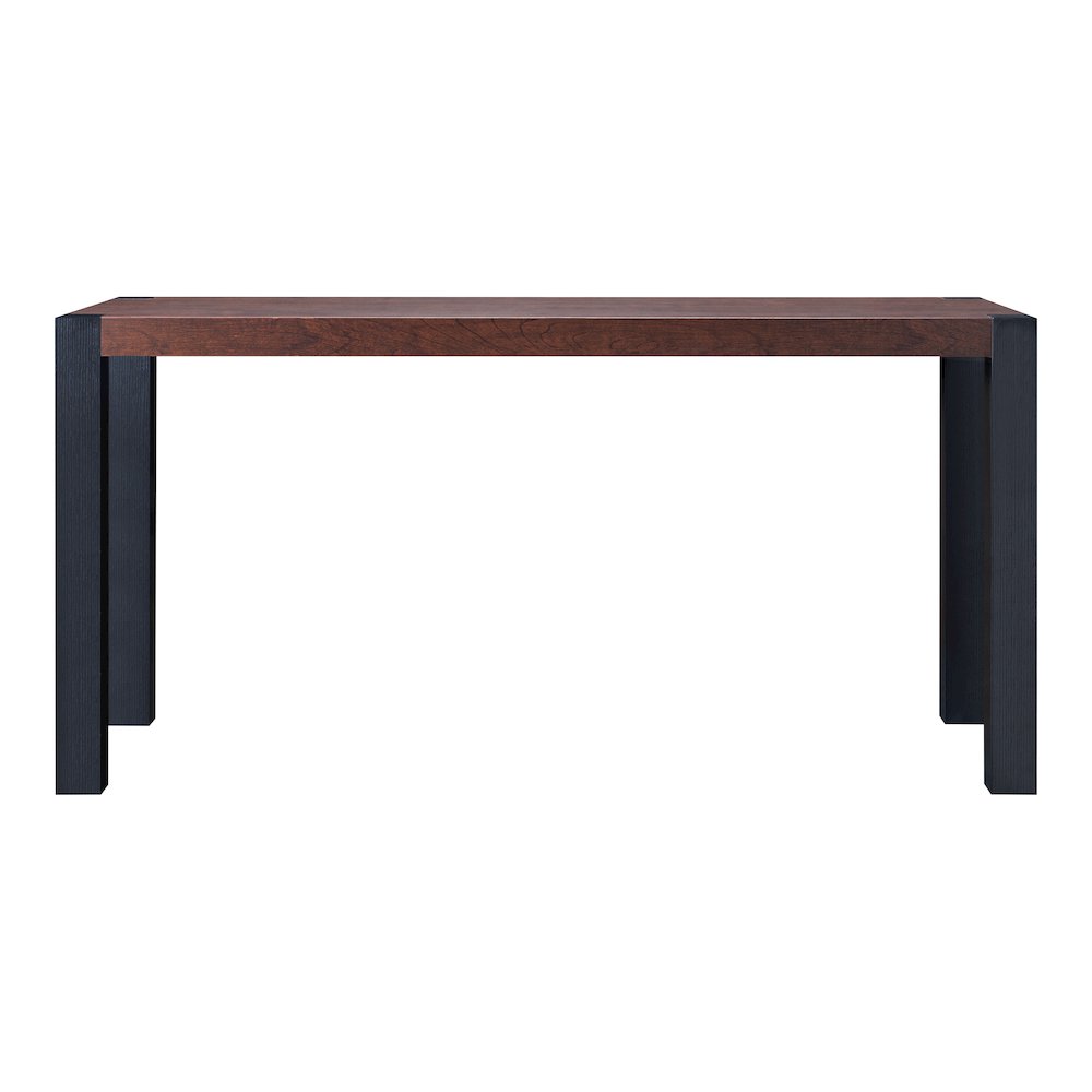 Sedge Wood Rectangle Dining Table in Walnut and Black