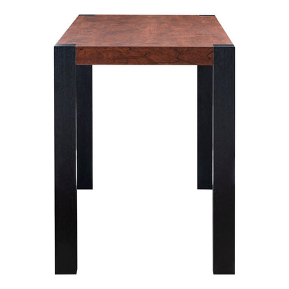 Sedge Wood Rectangle Dining Table in Walnut and Black