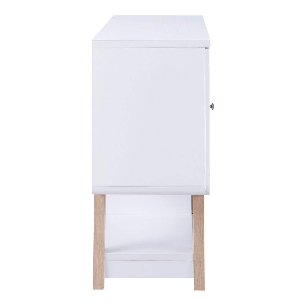 Nico Modern Wood 4-Bottle Buffet in White