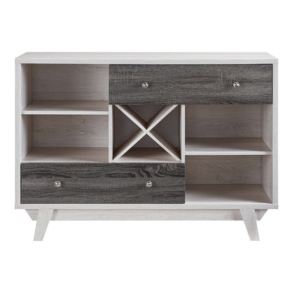 Tannery Wood Multi-Storage Buffet in Distressed Gray