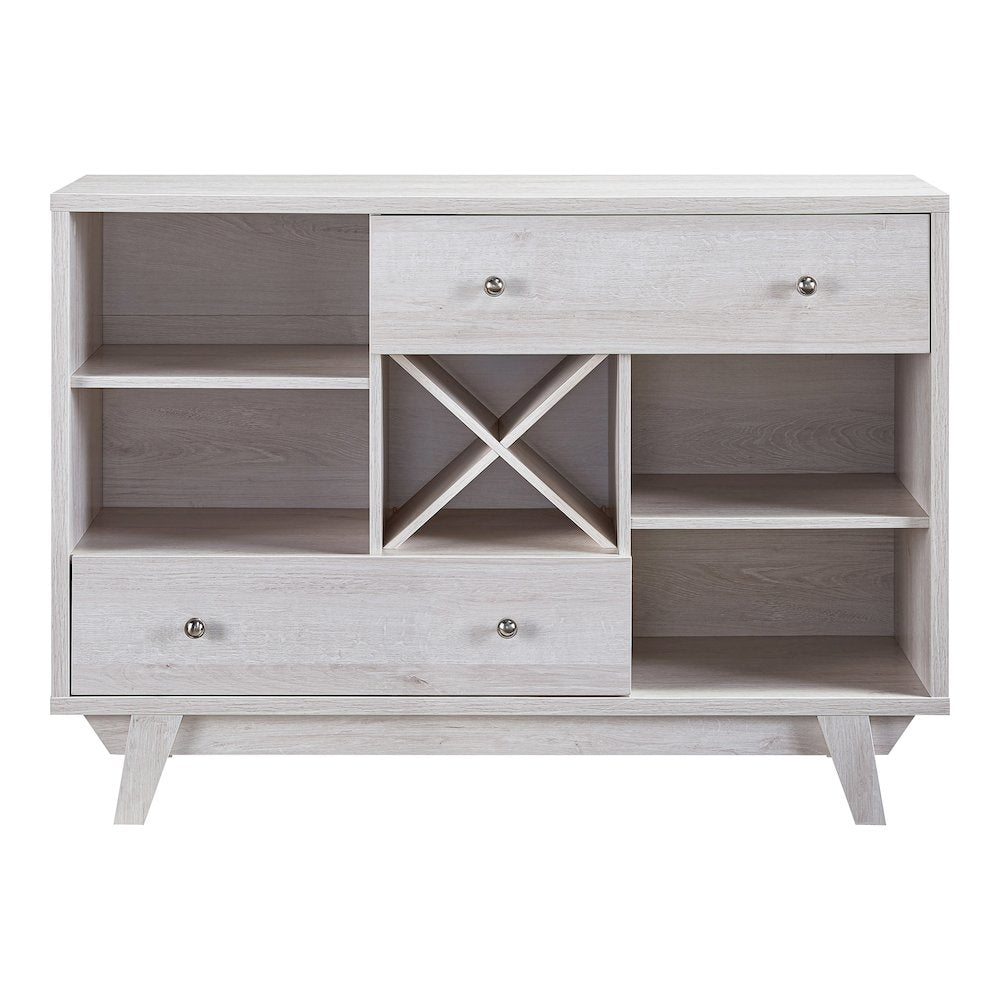 Tannery Wood Multi-Storage Buffet in White Oak
