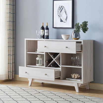 Tannery Wood Multi-Storage Buffet in White Oak