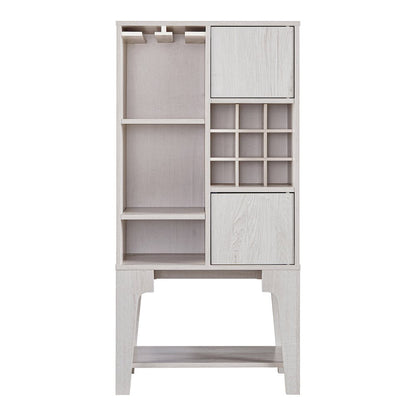 Doxnar Contemporary Wood Wine Rack in White Oak