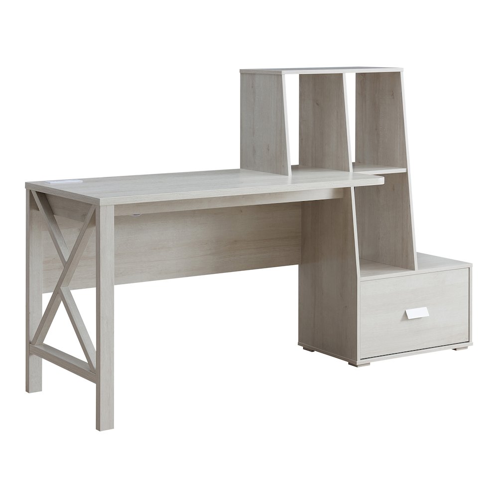 Axela Wood Multi-Storage Desk
