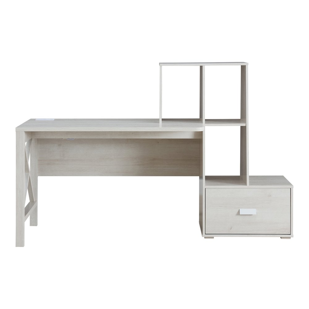 Axela Wood Multi-Storage Desk