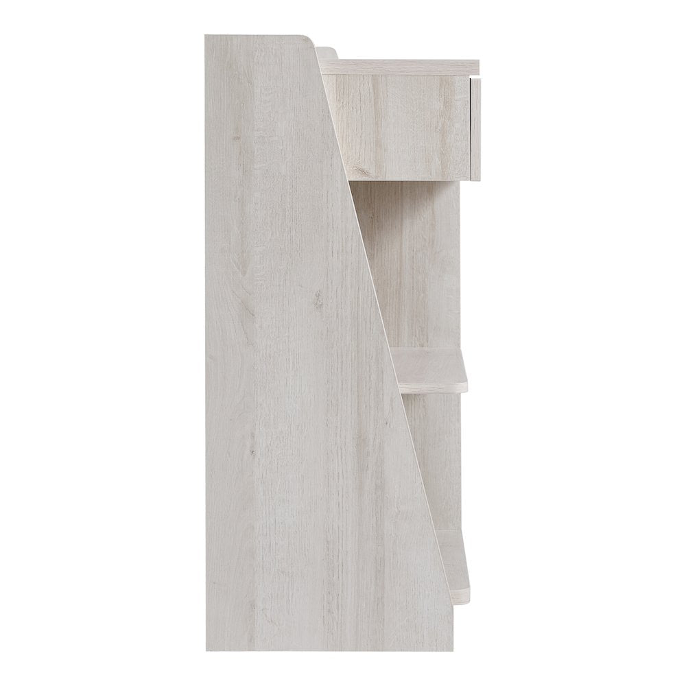 Flyn Wood Multi-Storage Wine Cabinet in White Oak