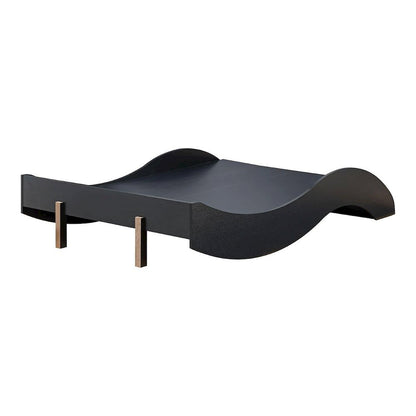 Marydel Modern Cappuccino Curved Platform Bed