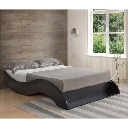 Marydel Modern Cappuccino Curved Platform Bed