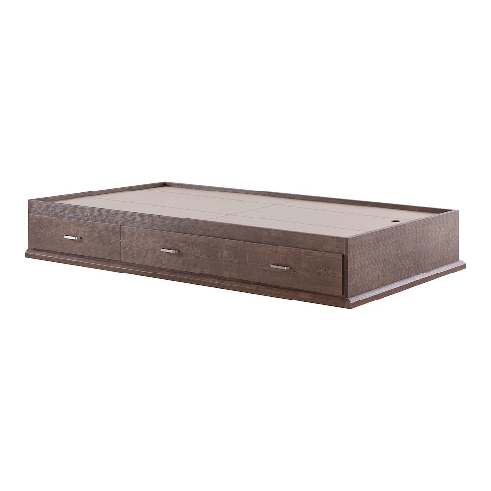 Fretzer Modern Brown 3-Drawer Storage Platform Bed