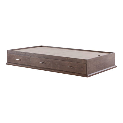Fretzer Modern Brown 3-Drawer Storage Platform Bed