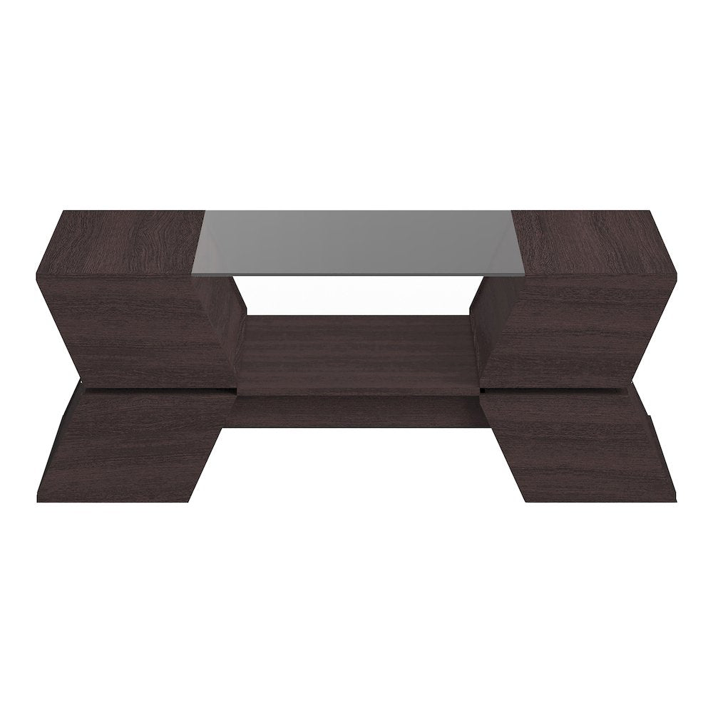 Addison Contemporary Wood Storage Coffee Table in Espresso