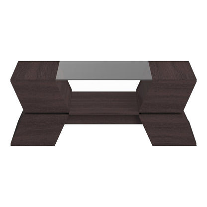 Addison Contemporary Wood Storage Coffee Table in Espresso