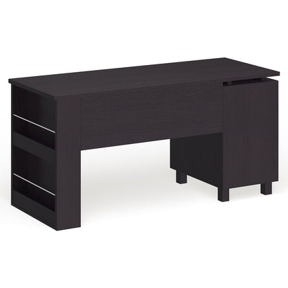 Nickolas Modern Wood 3-Drawer Office Desk in Espresso