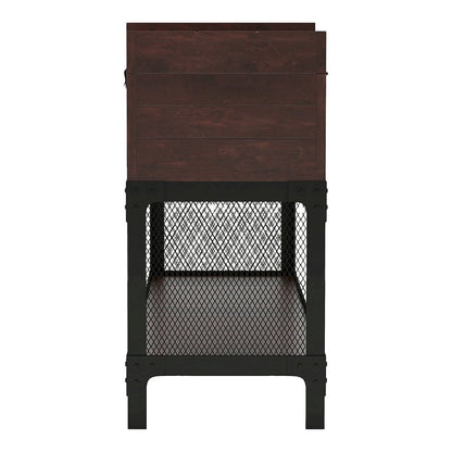 Alda Wood Lift Top Console Table in Vintage Walnut