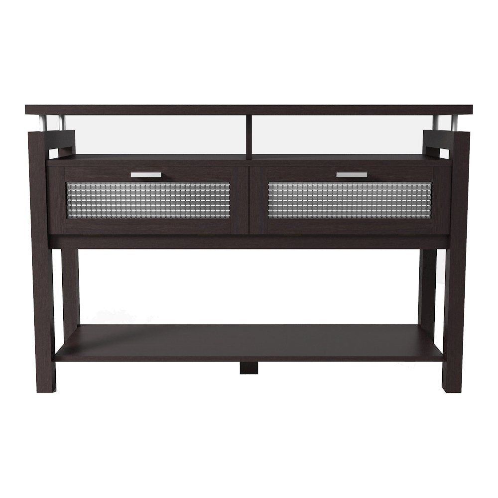 Tayler Contemporary Wood Storage Console Table in Espresso