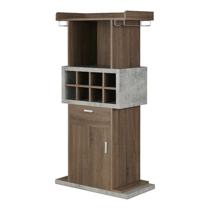 Orville Modern Wood Multi-Storage Buffet in Chestnut Brown