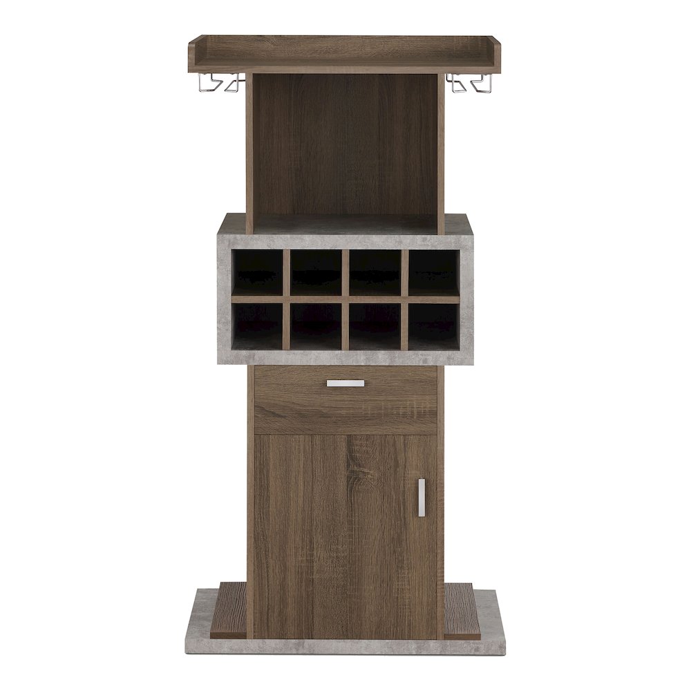 Orville Modern Wood Multi-Storage Buffet in Chestnut Brown