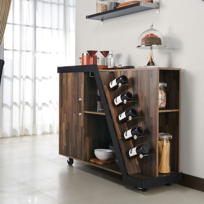 Ando Wood Buffet with Casters in Light Hickory Brown