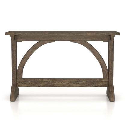 Linx Rustic Wood Rectangle Console Table in Reclaimed Oak