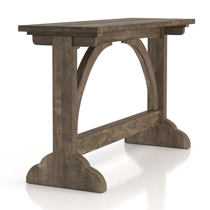 Linx Rustic Wood Rectangle Console Table in Reclaimed Oak