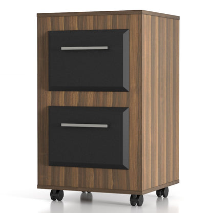 Kettering 2-Drawer Wood File Cabinet with Caster, Light Walnut