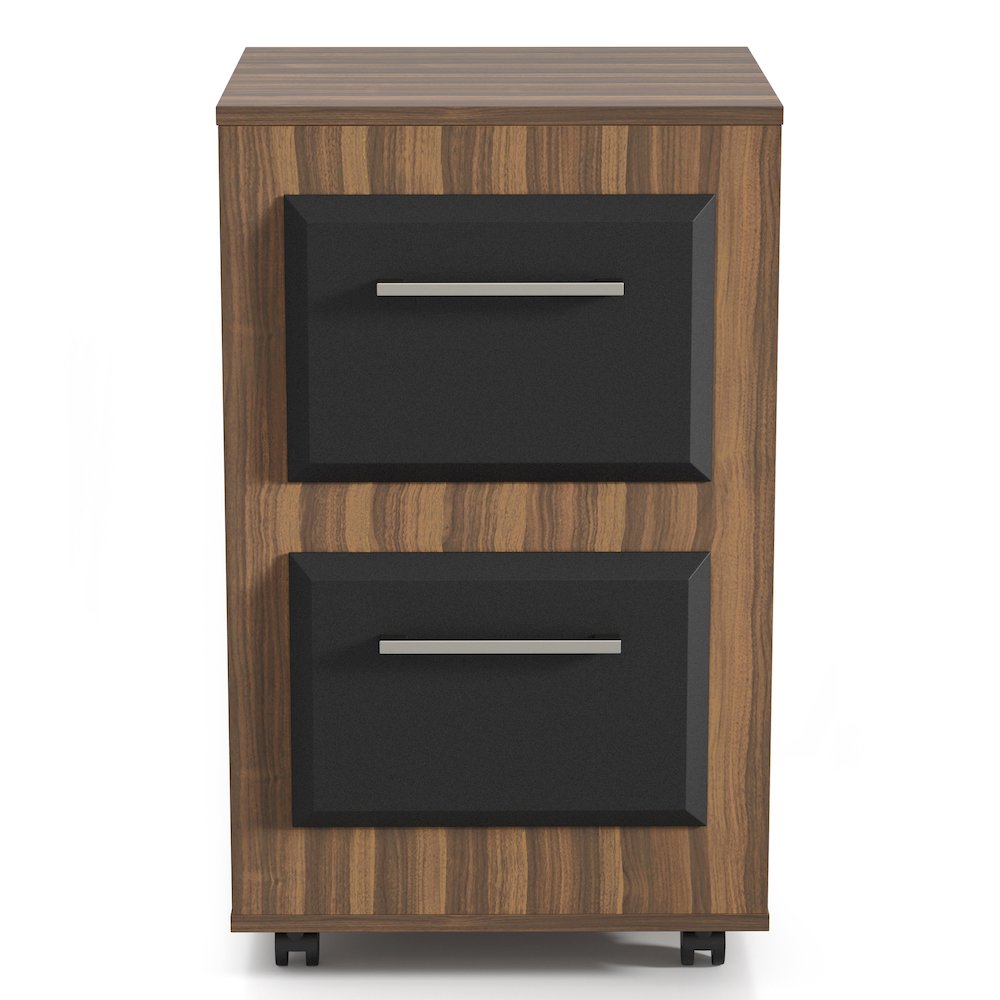 Kettering 2-Drawer Wood File Cabinet with Caster, Light Walnut